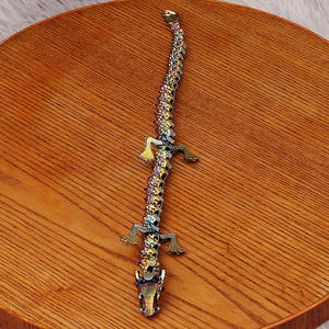 Vente chaude, décoration de bureau en forme de dragon long stéréoscopique 3D, dragon dominant, ornement en métal coloré, artisanat, vente en gros - Product Image 5