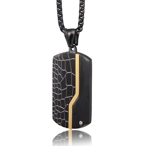 Collana con Ciondolo in Acciaio Inossidabile Effetto Invecchiato, Stile Giapponese e Coreano, Semplice e Retrò, alla Moda, Versatile, da Uomo - Product Image 2