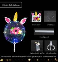Ballon Bobo en mousse en promotion 18/20/24/32 pouces, bâton de ballon à bulles LED transparent de qualité usine pour l'extérieur