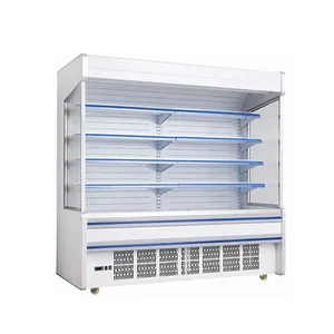 Supermarket Commercial Cabinet Fridge / Vegetable Fruit Display Refrigerated Showcase Guangzhou Refrigeration