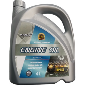 Factory Direct SL Huile pour moteur à essence Huile moteur de marque OEM personnalisée Sae 20w50 Synthétique 4L Huile pour moteur à essence de haute qualité - Product Image 1