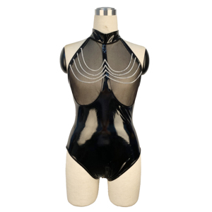 Corsetto erotico lucido trasparente aderente in pelle di un pezzo completo da donna <span class=keywords><strong>Sexy</strong></span> <span class=keywords><strong>intimo</strong></span> erotico <span class=keywords><strong>abbigliamento</strong></span> per sesso S-5XL - Product Image 4