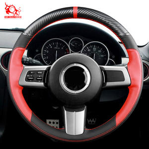 Cubierta de <span class=keywords><strong>volante</strong></span> de fibra de carbono mate cubierta de <span class=keywords><strong>volante</strong></span> de coche cosida a mano universal diseñador para Ford para Mazda - Product Image 6