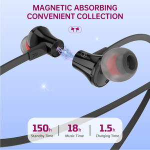 Tai Nghe Không Dây Thông Minh, Tai Nghe Blutooths Có Mic Giảm Tiếng Ồn, Tai Nghe Âm Thanh Nổi, Vòng Đeo Cổ - Product Image 4