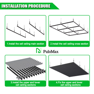 Nhôm mở di động thả trần kim loại treo lưới gạch Trần cho trung tâm mua sắm khách sạn trang trí căn hộ - Product Image 5