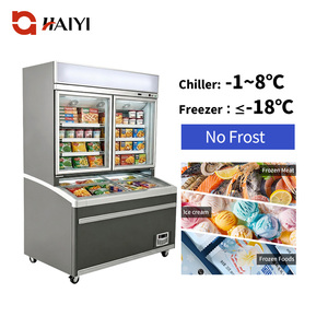 Congélateur commercial à double température avec affichage, sans givre, équipement de réfrigération, congélateur vertical 2 portes - Product Image 1