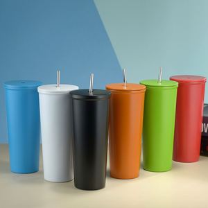 Vacuum <b>Insulated</b> Straw Cup 500ml 650ml 304 Stainless Steel Leakproof Coffee <b>Mug</b> Portable Car Water Bottle for Camping Outdoor - Product Image 2
