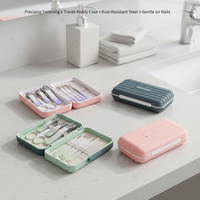Ensemble de manucure professionnel en acier inoxydable, kit de coupe-ongles, outils de pédicure, étui de voyage