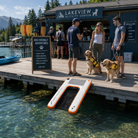 Rampe gonflable portable pour chien, ponton flottant pour l'extérieur, pour les distributeurs de détail et le soutien à la recherche de canaux commerciaux