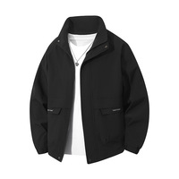 Blouson bomber haute performance unisexe en polyester coupe ample, coupe-vent, imperméable, léger, à col montant, idéal pour le printemps et les activités extérieures
