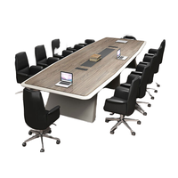 Mobilier de bureau pour salle de conférence moderne et personnalisé pour l'assemblée Table de bureau Table de conférence avec prises