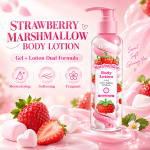 Produits de soin de la peau bio vegan en marque privée, lotion hydratante et nourrissante pour le corps à la fraise, pour femmes noires - Product Image 1