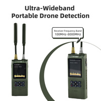 Detector de Drones Portátil de Banda Ultra Ancha de 100-8000 MHz con Control Remoto |   Dispositivo Portátil de Detección de Drones con Alcance de 1 km