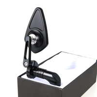 Rétroviseur universel haute performance en aluminium CNC noir/argent pour motos, vélos électriques, scooters – Côtés gauche/droit