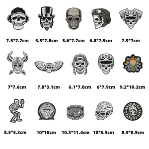 Vente flash : Patchs brodés en forme de crâne punk, squelette, os, cœur cardiaque, doigt, style heavy metal <span class=keywords><strong>rock</strong></span> roll pour veste de motard - Product Image 5