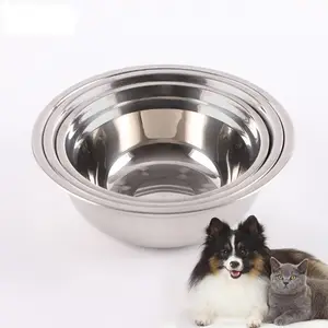 Оптовая продажа, металлическая миска для еды для домашних животных, миска для собак из нержавеющей стали