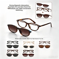 Lunettes de vue ovales rétro à clip magnétique, en stock, expédition rapide, personnalisation OEM ODM