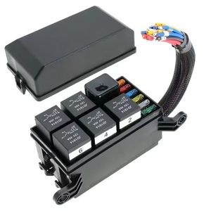 Scatola Universale per Fusibili a <span class=keywords><strong>6</strong></span> Vie <span class=keywords><strong>in</strong></span> Plastica, Kit Pre-Cablato per Auto, Camion, Imbarcazioni e Nautica - Product Image 2