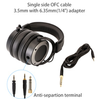 Casque audio Audfine DH1771 circum-auriculaire avec haut-parleurs néodyme de 50 mm, réponse en fréquence de 10 Hz à 35 kHz pour l'enregistrement en studio et le mixage DJ