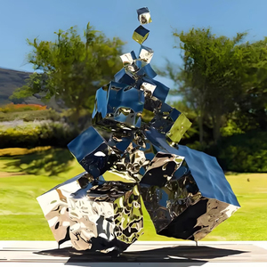 <span class=keywords><strong>Sculpture</strong></span> créative moderne et durable en acier inoxydable Installation d'art de paysage extérieur avec 1 an de garantie - Product Image 1