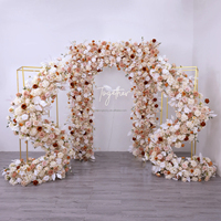 Chemin de table classique traditionnel en soie rose pêche, 200x40cm, pour banquet, décoration de mariage, rangée de fleurs artificielles