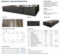 Plaques de base métalliques grand format personnalisées |   Usinage CNC industriel surdimensionné, découpe laser et soudage de tôles lourdes