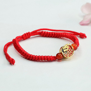 2026 ซีมัง สายคล้องข้อมือหินอาเกตสีแดง รูปปลาหยู ลองเมิน สร้อยข้อมือเครื่องประดับประจำปี ขายส่ง รุ่น S3122905 - Product Image 3
