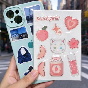 Autocollant personnalisé avec logo, impression UV, autocollant en époxy, autocollant 3D pour téléphone, découpe à la forme, dôme, imperméable, brillant, vente en gros, OEM - Product Image 1