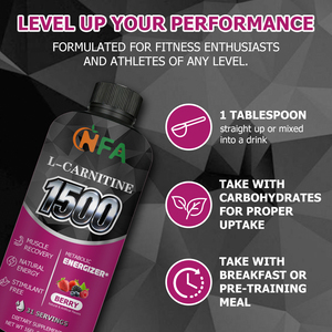 OEM Health <b>Supplement</b> L-Carnitine 1500 Oral Liquid with Pantothenic Enhances Muscle Recovery and Boost Motivation Oral Liquid - Product Image 4