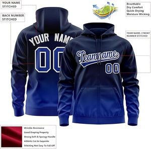 Veste de sport pour homme en velours côtelé avec logo personnalisé, sublimation dégradée, fermeture éclair intégrale, sweat à capuche, service OEM, automne - Product Image 3