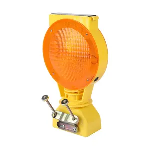 Lampu lalu lintas Led kuning lampu Flasher barikade/Amber Road Cone lampu barikade surya peringatan keselamatan