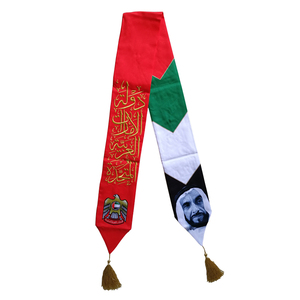 Custom UAE National Day <strong>Scarf</strong> Free Sample Stock <strong>Heat</strong> Transfer Printing UAE Flag <strong>Scarf</strong> Flag Color <strong>Scarf</strong> - Product Image 2