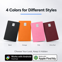 Pelacak Nirkabel Apple Find My Plus Google Find My Tahan Air IP68 Ukuran Kartu Bank untuk Perlengkapan Berkemah dan Mendaki Gunung