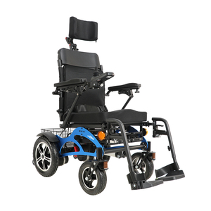 Silla <span class=keywords><strong>de</strong></span> <span class=keywords><strong>Ruedas</strong></span> Eléctrica Plegable Portátil con Respaldo <span class=keywords><strong>y</strong></span> Reposapiés Reclinables Eléctricos, Ligera <span class=keywords><strong>y</strong></span> Motorizada, a Buen Precio - Product Image 2