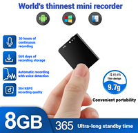 QZT Ultra Small IC Enregistreur vocal, 16 Go, enregistrement continu 30H, MP3, réduction du bruit, léger, Mini, charge 1H