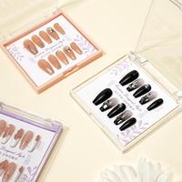 Presse vide sur les ongles boîte de rangement Simple multicolore en plastique carré ongles conseils bijoux cils affichage boîtes d'emballage