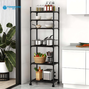 Étagère de rangement roulante robuste, directement de l'usine, avec colonnes de 16 mm d'épaisseur, <span class=keywords><strong>pour</strong></span> cuisine <span class=keywords><strong>et</strong></span> salle de bain - Product Image 3