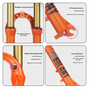 Horquilla de <span class=keywords><strong>Bicicleta</strong></span> de Montaña Bolany de 27.5/29 Pulgadas, de Aleación de Magnesio, con Amortiguación por Presión de Aire, <span class=keywords><strong>Accesorios</strong></span> de Aluminio <span class=keywords><strong>para</strong></span> Bicicletas de Carretera - Product Image 4