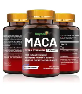 Maca Capsules Power Tablets Energy OEM Natural booster Herbal Pills Dietary Supplement Black Maca for men