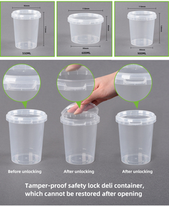 Cốc Đựng Súp Tròn 520Ml Dùng Một Lần Nắp Khóa Rõ Ràng Bằng Nhựa Hộp Đựng Đồ Có Nắp Đậy Khóa Ép Phun - Product Image 6