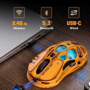 Ratón para Juegos GravaStar Mercury M1 Pro Tri-Mode, Marco Hueco de Aleación de Magnesio de 79g, PAW3395 26000 DPI, 4K Polling, GLOWSYNC RGB - Product Image 5