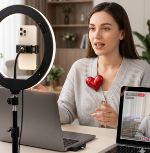 Micrófono Inalámbrico Lavalier de Doble Cabezal con Reducción de Ruido Completa, en Forma de Corazón, para Vlogs de <span class=keywords><strong>YouTube</strong></span> con Conector Tipo C, en Oferta - Product Image 3
