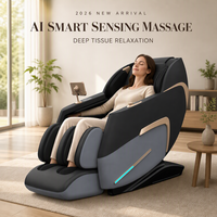 Fauteuil de massage électrique haut de gamme OYEAL Luxury SL Track 3D à gravité zéro pour le corps entier, avec pétrissage, tapotement, rouleau pour les pieds, directement de l'usine
