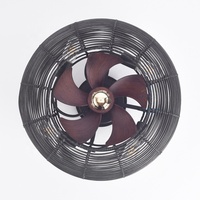Ventilateur de plafond LED avec lumière XD110 industriel à 5 pales, moteur CC, télécommande, design vigne, profil bas, avec lumière