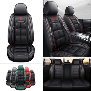Fundas de Asiento de <span class=keywords><strong>Coche</strong></span> Universales de Cuero de Lujo, Juego Completo, Venta Directa de Fábrica YLC, Accesorios Interiores - Product Image 2