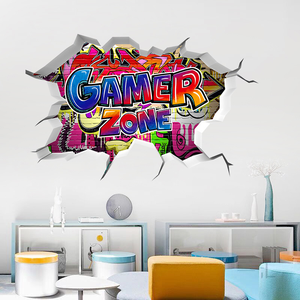 Autocollant Mural Amovible Chambre de Garçon Chambre à Coucher Décoration de Salle de Jeux <span class=keywords><strong>Stickers</strong></span> Muraux - Product Image 3