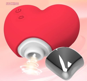 Vibrador de succión en forma de corazón de melocotón, juguete de vibración fuerte extraíble, vibrador Mini para lamer, juguetes de masturbación femenina - Product Image 5