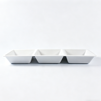 Assiette en mélamine à thème basketball, 3 compartiments, plateau de service alimentaire réutilisable pour fête sportive