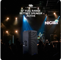 Altavoz PA Recargable de 2 Vías y 15 Pulgadas LAB-151DBD, 250 W Clase D, DSP, Diafragma de Aleación de Titanio, Batería de Litio Integrada para Música en Escenario