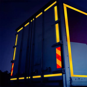 Autocollant réfléchissant haute visibilité pour plaque d'immatriculation de camion, bande de marquage réfléchissante arrière pour la sécurité - Product Image 5